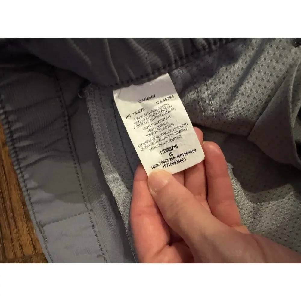 Wrangler ATG Outdoor Hiking Shorts Men’s 48 Gray Zip Utility Performance